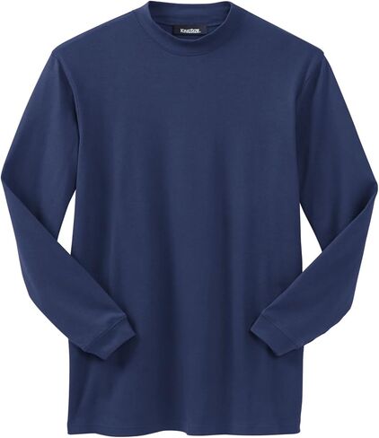 KingSize Men's Big & Tall Mock Turtleneck Long-Sleeve Cotton Tee in Saudi Arabia