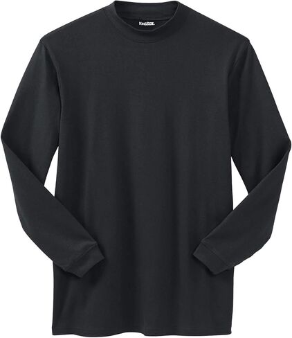 KingSize Men's Big & Tall Mock Turtleneck Long-Sleeve Cotton Tee in Saudi Arabia