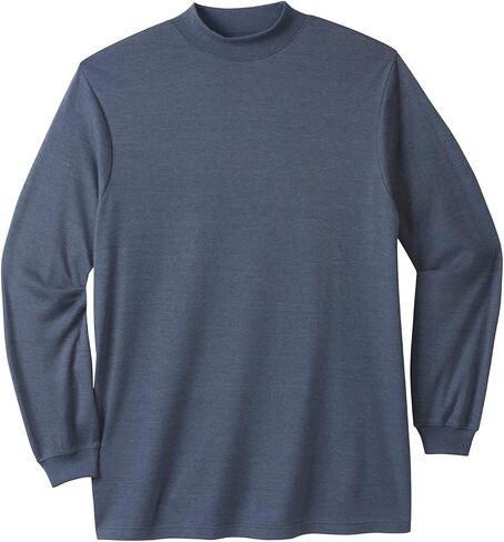 KingSize Men's Big & Tall Mock Turtleneck Long-Sleeve Cotton Tee in Saudi Arabia