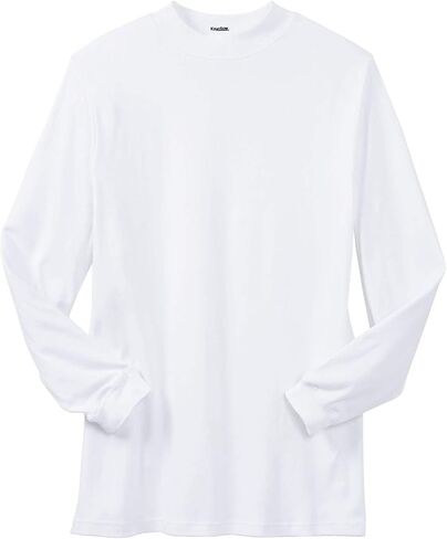 KingSize Men's Big & Tall Mock Turtleneck Long-Sleeve Cotton Tee in Saudi Arabia