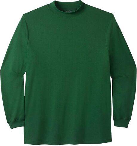 KingSize Men's Big & Tall Mock Turtleneck Long-Sleeve Cotton Tee in Saudi Arabia