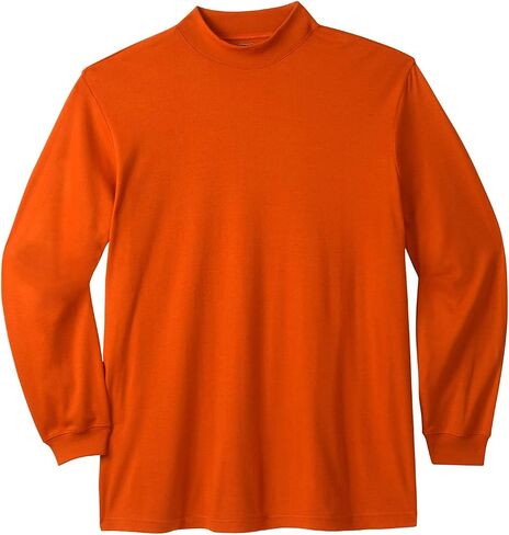 KingSize Men's Big & Tall Mock Turtleneck Long-Sleeve Cotton Tee in Saudi Arabia