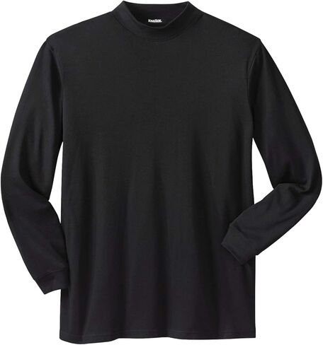 KingSize Men's Big & Tall Mock Turtleneck Long-Sleeve Cotton Tee in Saudi Arabia
