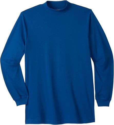 KingSize Men's Big & Tall Mock Turtleneck Long-Sleeve Cotton Tee in Saudi Arabia