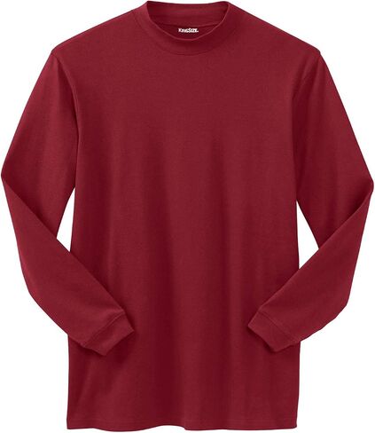 KingSize Men's Big & Tall Mock Turtleneck Long-Sleeve Cotton Tee in Saudi Arabia