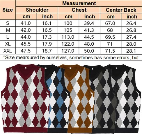 Amussiar Men's Casual Sweater Vest V-Neck Slim Fit Sleeveless Sweater Knitted Pullover Vest in Saudi Arabia