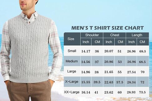 MNCEGEER Mens Knitwear Vest Sleeveless Casual V Neck Slim Fit Pullover Knitted Sweater in Saudi Arabia