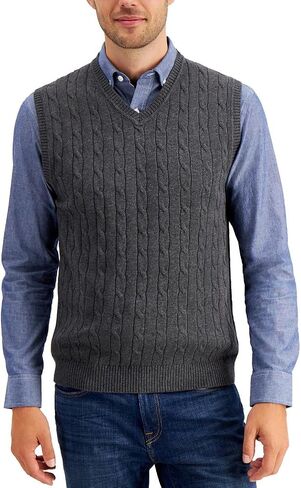 MNCEGEER Mens Knitwear Vest Sleeveless Casual V Neck Slim Fit Pullover Knitted Sweater in Saudi Arabia