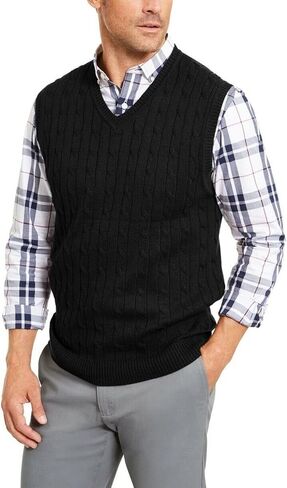 MNCEGEER Mens Knitwear Vest Sleeveless Casual V Neck Slim Fit Pullover Knitted Sweater in Saudi Arabia
