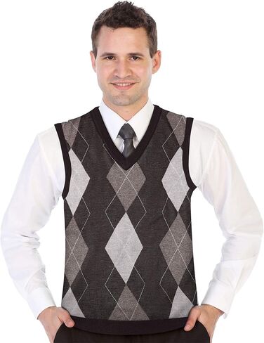 Gioberti Mens Super Soft Diamond Knitted Sleeveless Vest in Kuwait