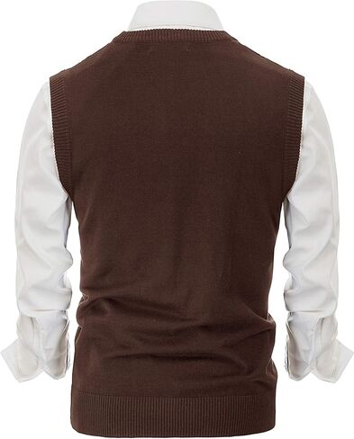 PJ PAUL JONES Men's V Neck Sweater Vest Cable Knitted Pullover Sweaters Vest in Kuwait