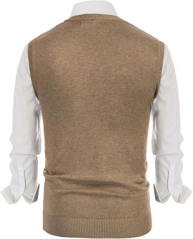 PJ PAUL JONES Men's V Neck Sweater Vest Cable Knitted Pullover Sweaters Vest in Saudi Arabia