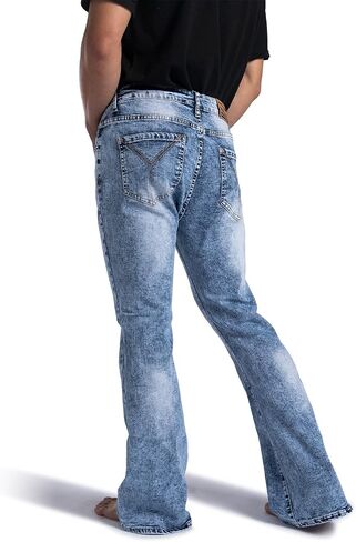70s Disco Pants for Men Relaxed Stretch 60s 70sBell Bottom Fit Comfort Flared Retro Leg Denim Vintage Jeans in Kuwait