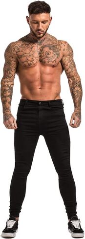 GINGTTO Men's Ripped Jeans Slim Fit Skinny Stretch Jeans Pants in Saudi Arabia