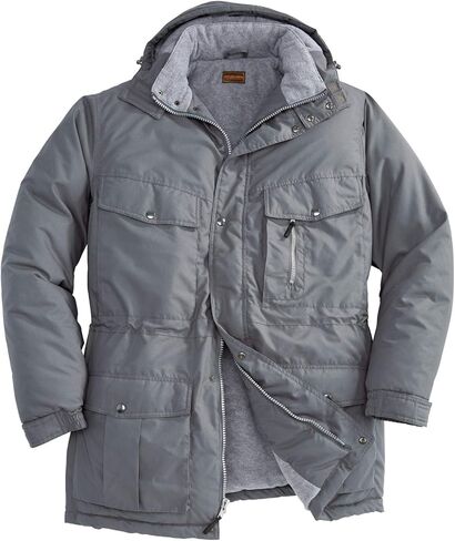 Boulder Creek by KingSize Men's Big & Tall Fleece-Lined Parka with Detachable Hood and 6 Pockets Coat in Kuwait