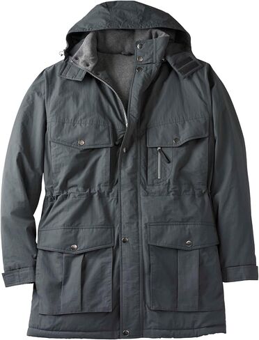 Boulder Creek by KingSize Men's Big & Tall Fleece-Lined Parka with Detachable Hood and 6 Pockets Coat in Kuwait