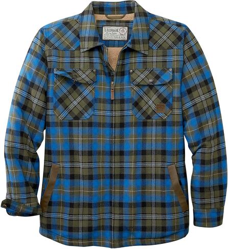 Legendary Whitetails Men's Tough as Buck Berber Lined Flannel Shirt Jacket in Saudi Arabia