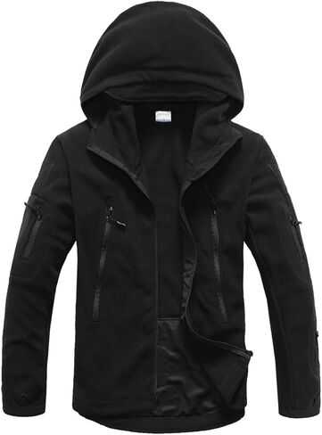 MAGCOMSEN Men's Hoodie Fleece Jacket 6 Zip-Pockets Warm Winter Jacket Military Tactical Jacket in Saudi Arabia