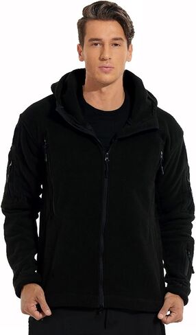 MAGCOMSEN Men's Hoodie Fleece Jacket 6 Zip-Pockets Warm Winter Jacket Military Tactical Jacket in Saudi Arabia