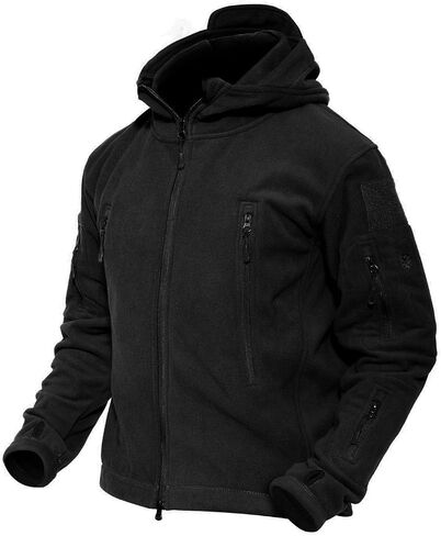 MAGCOMSEN Men's Hoodie Fleece Jacket 6 Zip-Pockets Warm Winter Jacket Military Tactical Jacket in Saudi Arabia