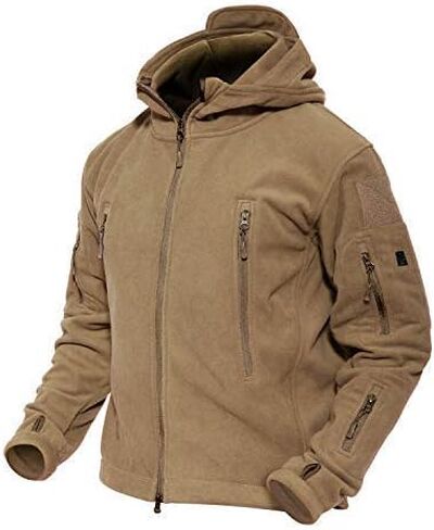 MAGCOMSEN Men's Hoodie Fleece Jacket 6 Zip-Pockets Warm Winter Jacket Military Tactical Jacket in Saudi Arabia