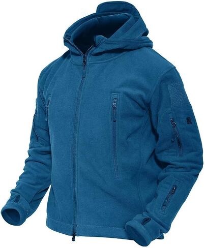 MAGCOMSEN Men's Hoodie Fleece Jacket 6 Zip-Pockets Warm Winter Jacket Military Tactical Jacket in Saudi Arabia