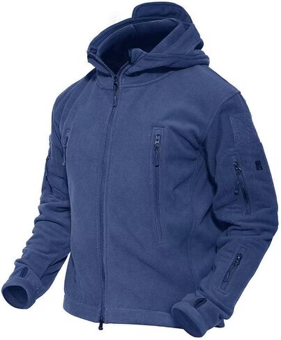 MAGCOMSEN Men's Hoodie Fleece Jacket 6 Zip-Pockets Warm Winter Jacket Military Tactical Jacket in Saudi Arabia