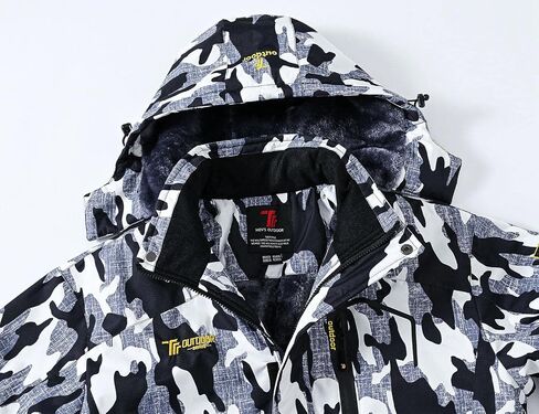 Rdruko Men's Outdoor Ski Snow Jacket Waterproof Fleece Mountain Hooded Winter Coat in Saudi Arabia