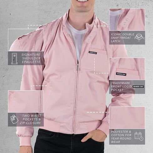 Members Only Classic Iconic Racer Lightweight Bomber Jackets Unisex in Kuwait