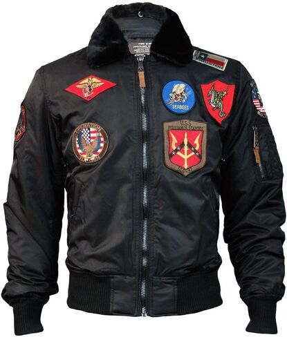 Top Gun Official B-15 Men’s Flight Bomber Jacket with Patches in Kuwait