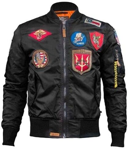 Top Gun® MA-1 Nylon Bomber Jacket with Patches in Kuwait