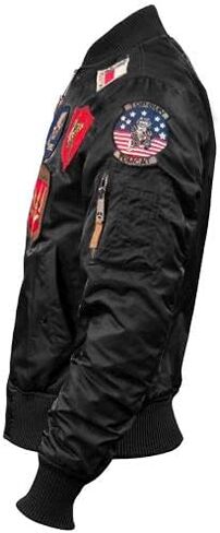 Top Gun® MA-1 Nylon Bomber Jacket with Patches in Kuwait