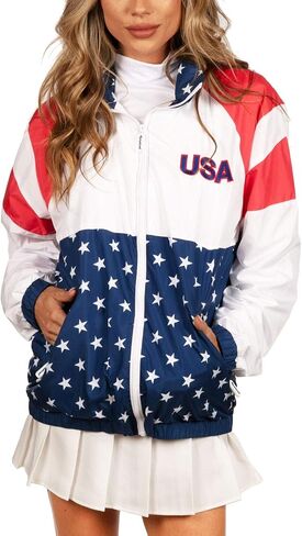 سترات مقاومة للرياح من Tipsy Elves - سترة واقية من الرياح بغطاء للرأس تعود إلى فترة الثمانينات in Kuwait