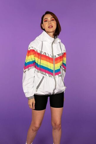 سترات مقاومة للرياح من Tipsy Elves - سترة واقية من الرياح بغطاء للرأس تعود إلى فترة الثمانينات in Kuwait