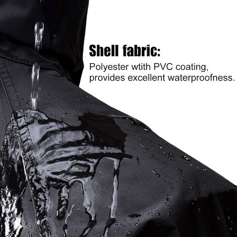 Classic Rain Suits for Men Breathable Rain Gear for Waterproof work, Hooded Coats Jacket and Pants in Kuwait