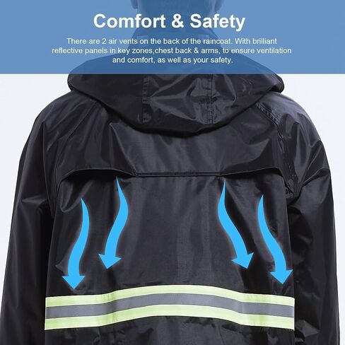 Rain Suits for Men Women Waterproof, Breathable Rain Coats with Eye-Catching Reflective Strip, Durable Rain Gear Jacket Pants in Saudi Arabia