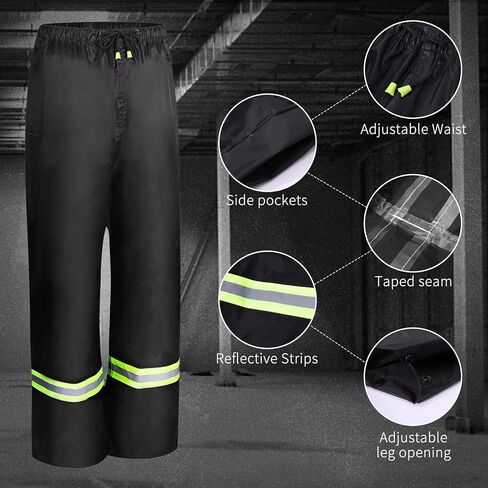 Rain Suits for Men Women Waterproof, Breathable Rain Coats with Eye-Catching Reflective Strip, Durable Rain Gear Jacket Pants in Saudi Arabia