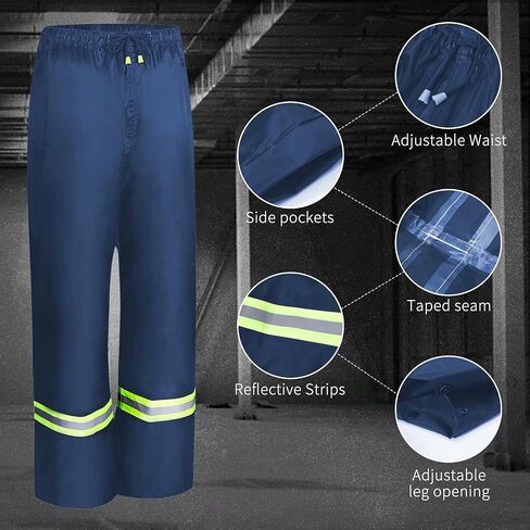 Rain Suits for Men Women Waterproof, Breathable Rain Coats with Eye-Catching Reflective Strip, Durable Rain Gear Jacket Pants in Saudi Arabia