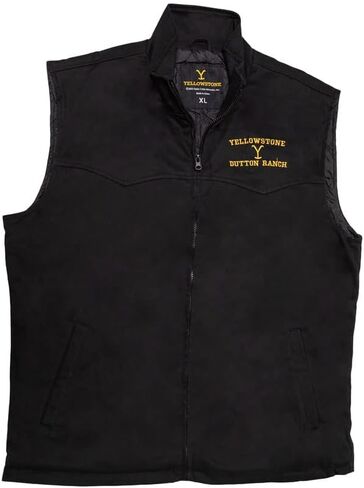 Yellowstone Dutton Ranch Vest, Black in Kuwait