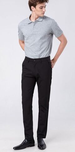Plaid&Plain Men’s Slim Fit Dress Pants Stretch Dress Pants in Saudi Arabia