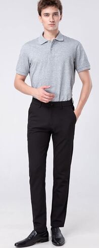 Plaid&Plain Men’s Slim Fit Dress Pants Stretch Dress Pants in Saudi Arabia