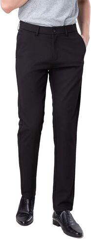 Plaid&Plain Men’s Slim Fit Dress Pants Stretch Dress Pants in Saudi Arabia