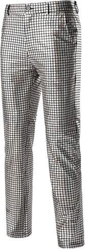 ZEROYAA Mens Night Club Metallic Gold Suit Pants/Straight Leg Trousers in Kuwait