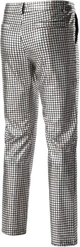 ZEROYAA Mens Night Club Metallic Gold Suit Pants/Straight Leg Trousers in Kuwait