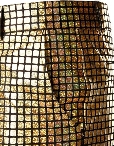 ZEROYAA Mens Night Club Metallic Gold Suit Pants/Straight Leg Trousers in Kuwait