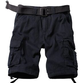 AKARMY Men's Cargo Shorts Relaxed Fit Camo Short Outdoor Multi-Pocket Cotton Work Casual Shorts with No Belt