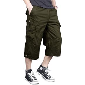 MAGNIVIT Men's Capri Cargo Shorts Casual Hiking Military Tactical Below Knee Shorts 3/4 Cargo Shorts with Multi-Pockets