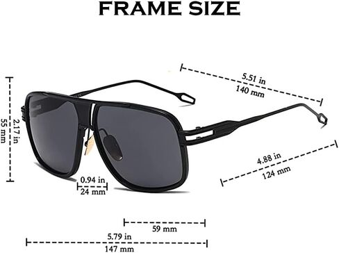 Gobiger Aviator Sunglasses for Men 100%UV Protection Goggle Alloy Frame with Case in Kuwait