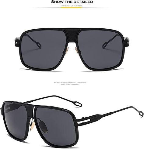 Gobiger Aviator Sunglasses for Men 100%UV Protection Goggle Alloy Frame with Case in Kuwait