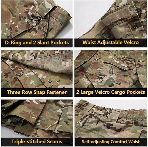 AKARMY Men's Kilt for Men, Camo Scottish Utility Kilt, 23" Pleated Tactical Kilt, Irish Highland Hybrid Kilts with Pockets in Saudi Arabia